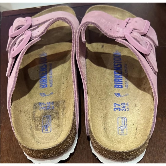 Birkenstock Arizona
Narrow Soft Footbed
Nubuck Leather Sandal 7/
37 Orchid EUC - Picture 2 of 7